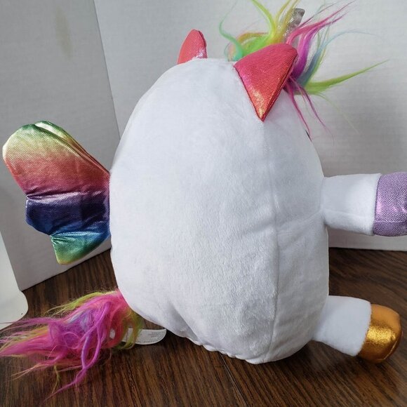 Zuru Rainbowcorns Plush Stuffed Unicorn White 9" - Picture 4 of 8